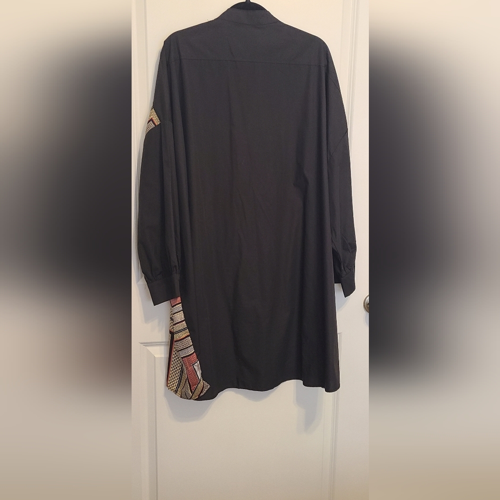 Geometric Patterned Women's Tunic Length Blouse - image 3